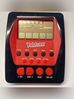 Yahtzee Hasbro 2012 Handheld Digital Game Red & Black Tested